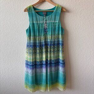 Rabbit Rabbit Rabbit sleeveless shift dress multicolored size 10